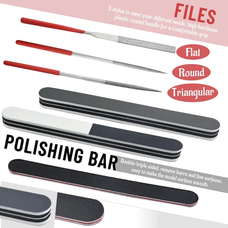 Bigstone 20 PCS Model Tool Kit Hobby Building Tools Set Modeler Basic Tools for Gundam Plastic Models Assembling Building Repairing and Fixing - Image 5